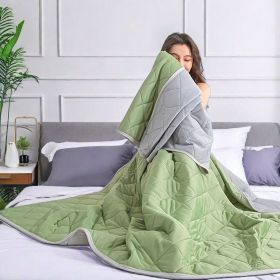 Premium Cotton Summer Comforter - Ultra-Soft All-Season Lightweight Bedding for Throw/Queen/King Size (Color: Green, size: 100cm x 150cm)